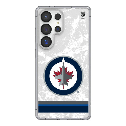 Winnipeg Jets Ice Stripe Clear Phone Case for Samsung Galaxy
