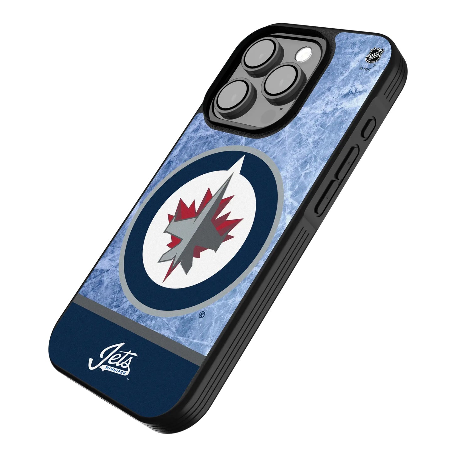 Winnipeg Jets Ice Wordmark Bump Phone Case for Apple iPhone