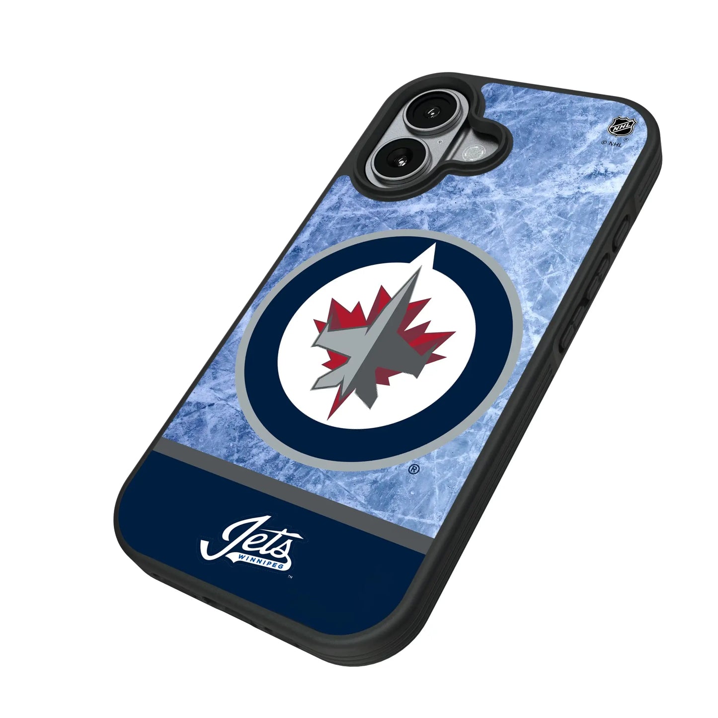 Winnipeg Jets Ice Wordmark Bump Phone Case for Apple iPhone