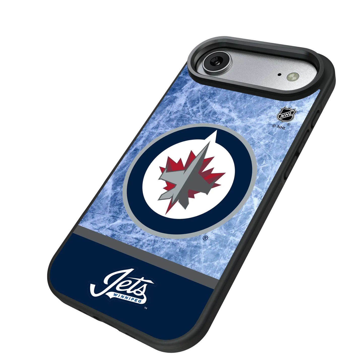 Winnipeg Jets Ice Wordmark Bump Phone Case for Apple iPhone