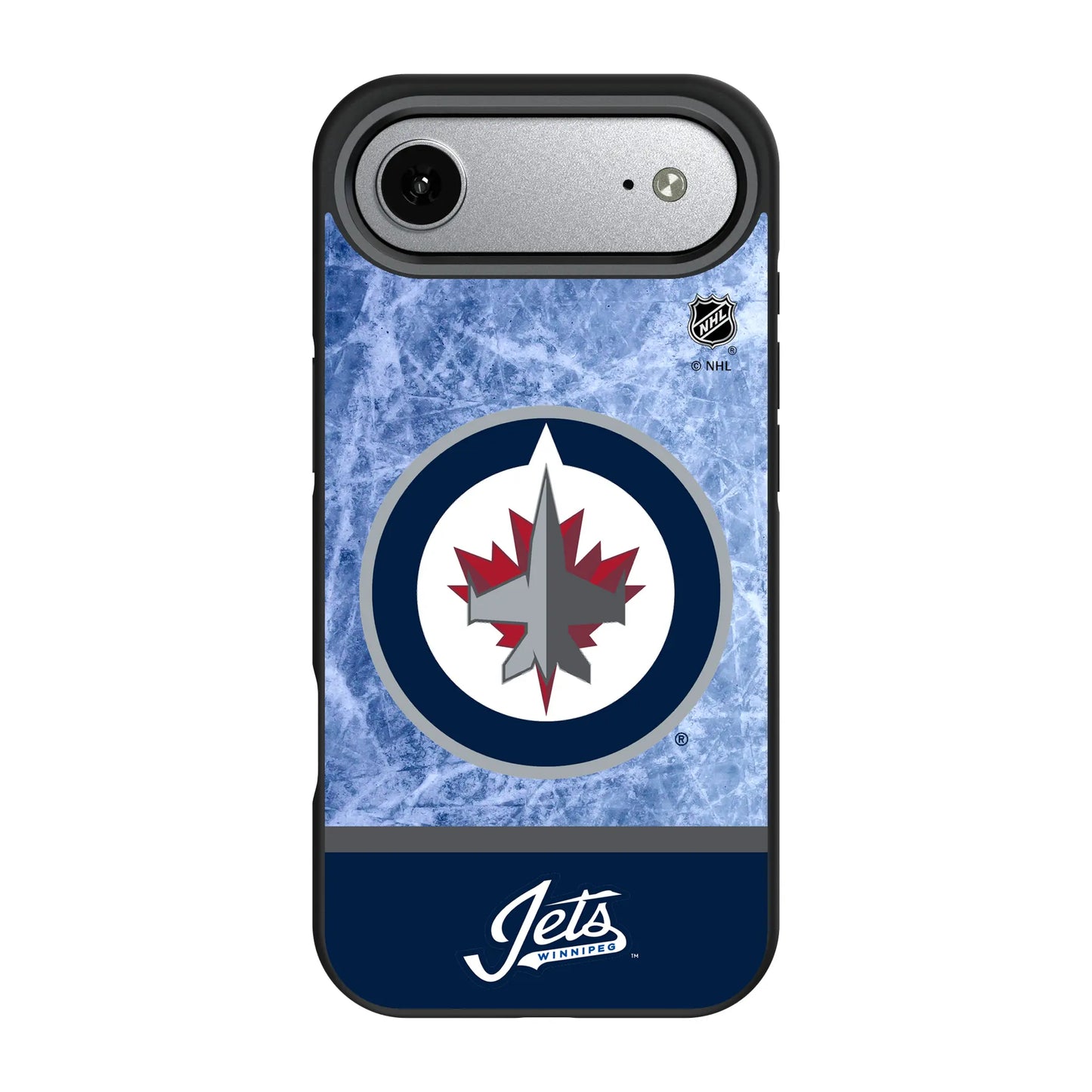 Winnipeg Jets Ice Wordmark Bump Phone Case for Apple iPhone