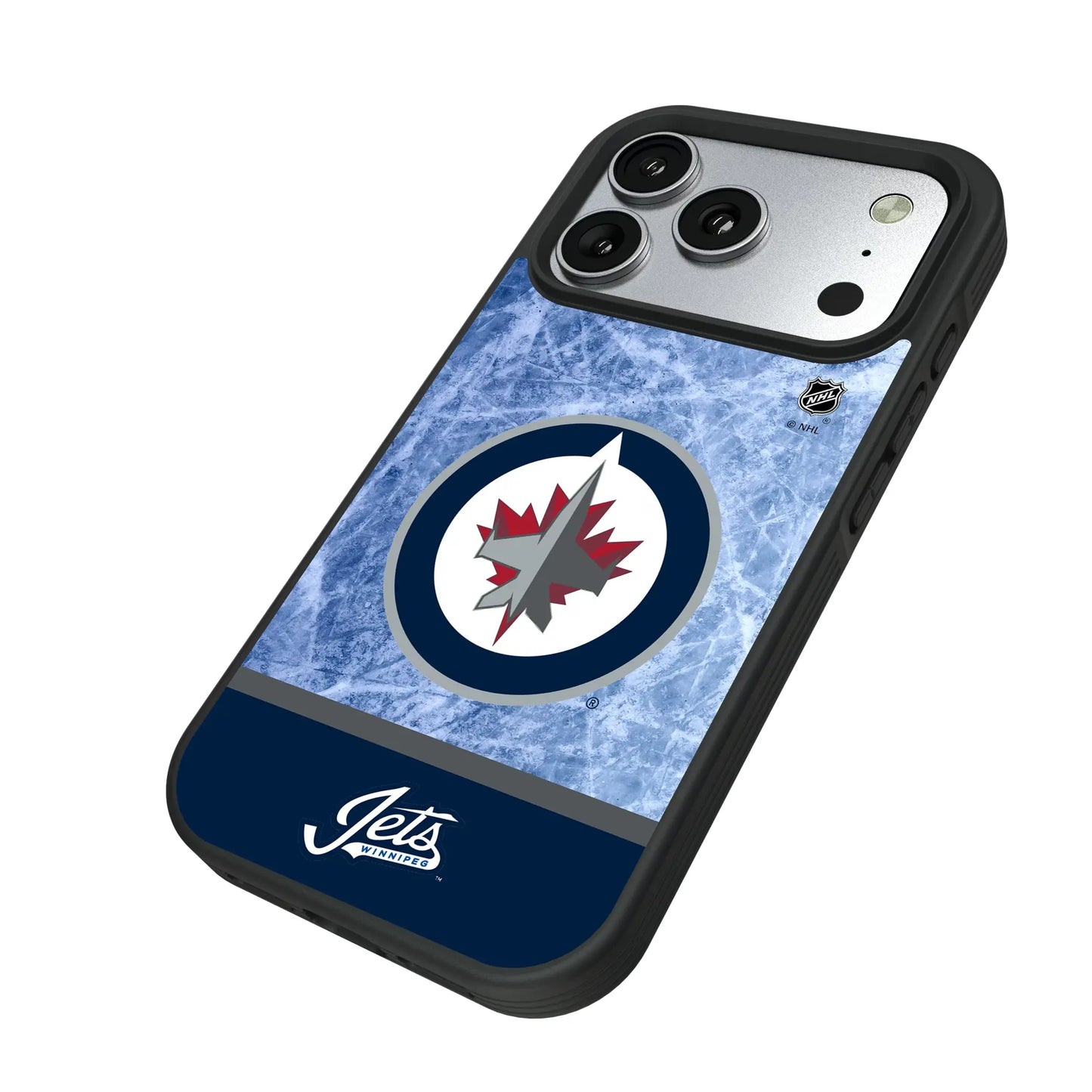 Winnipeg Jets Ice Wordmark Bump Phone Case for Apple iPhone