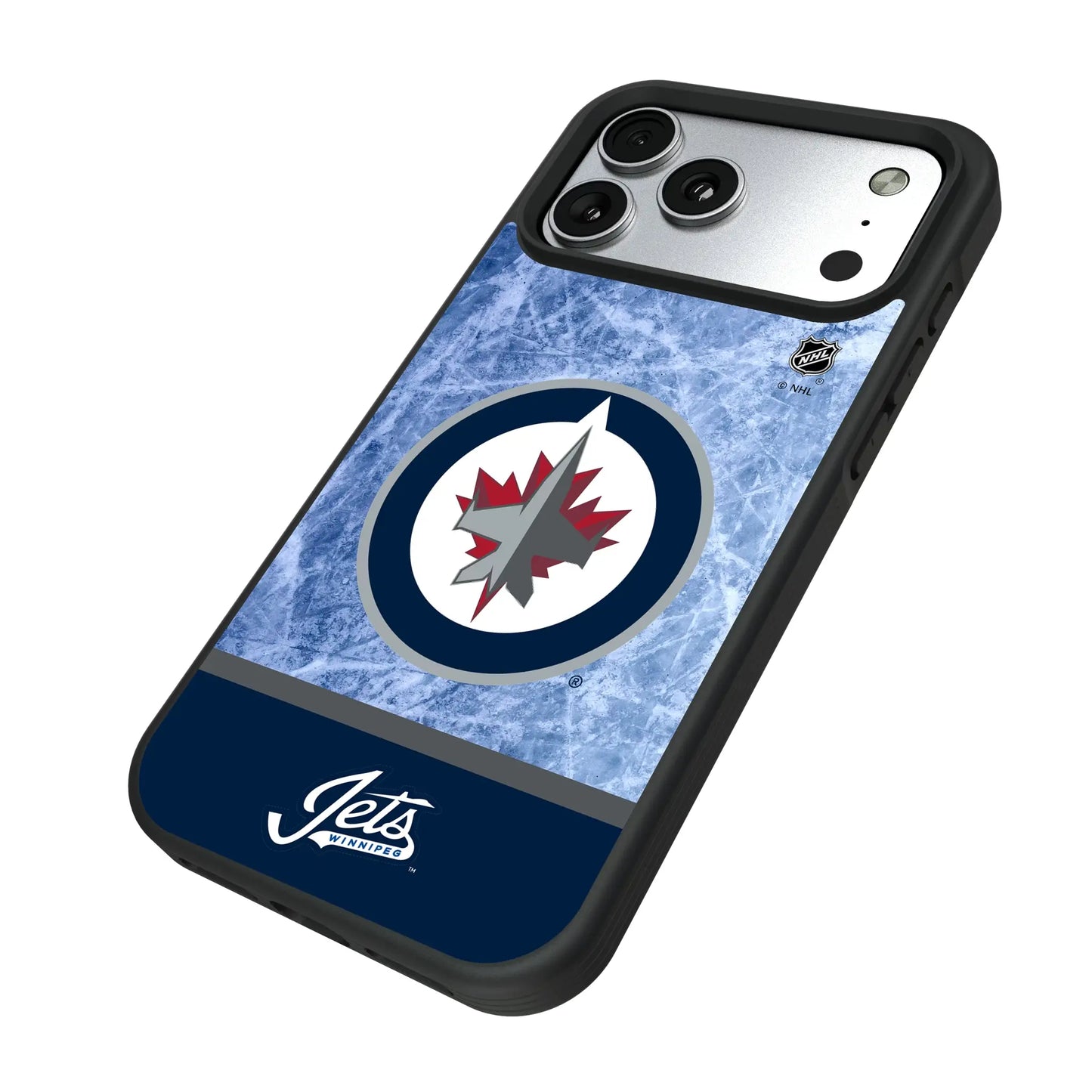 Winnipeg Jets Ice Wordmark Bump Phone Case for Apple iPhone