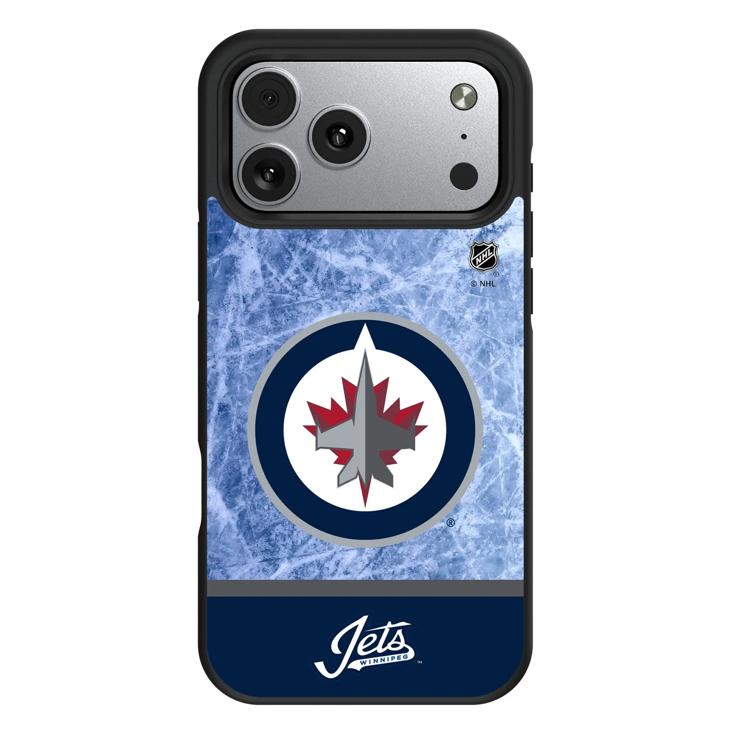 Winnipeg Jets Ice Wordmark Bump Phone Case for Apple iPhone