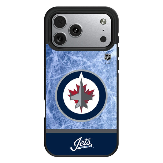 Winnipeg Jets Ice Wordmark Bump Phone Case for Apple iPhone