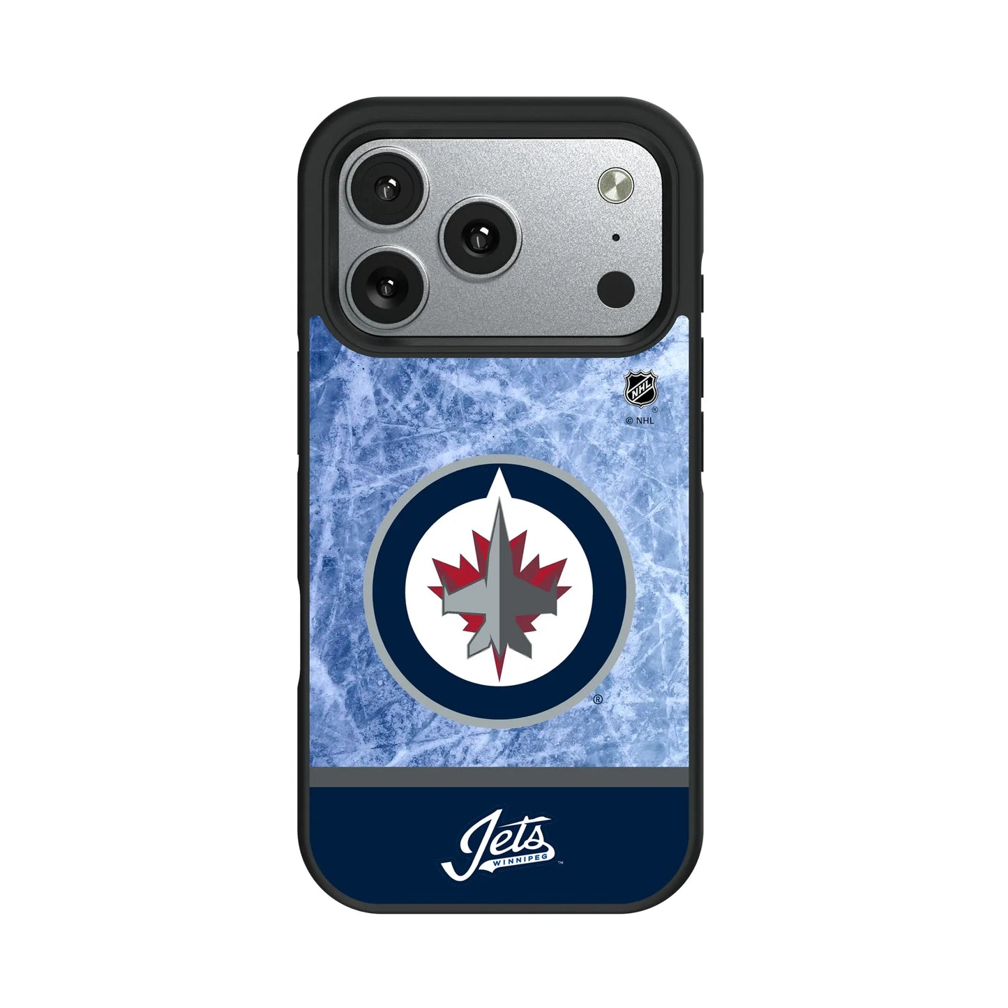 Winnipeg Jets Ice Wordmark Bump Phone Case for Apple iPhone