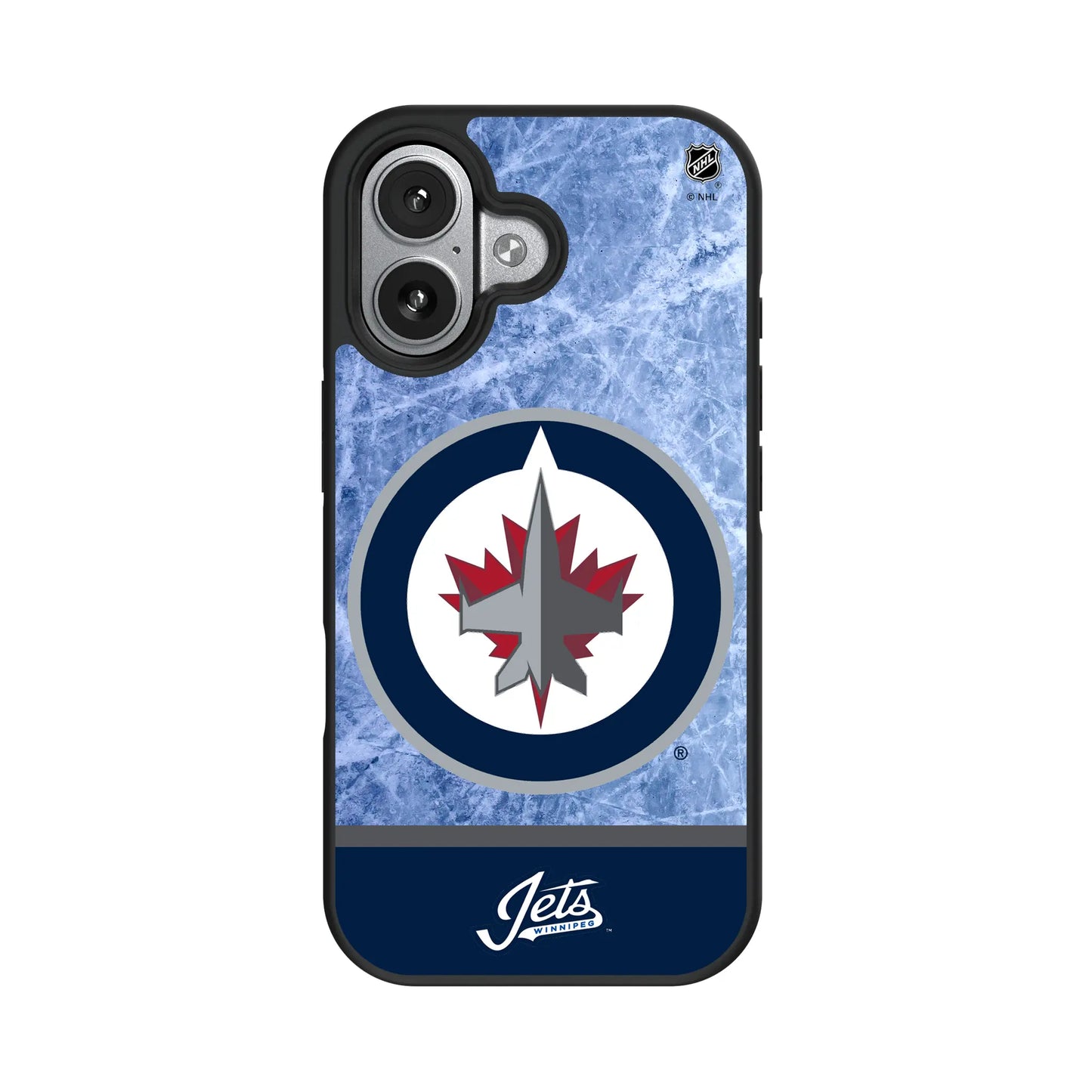 Winnipeg Jets Ice Wordmark Bump Phone Case for Apple iPhone
