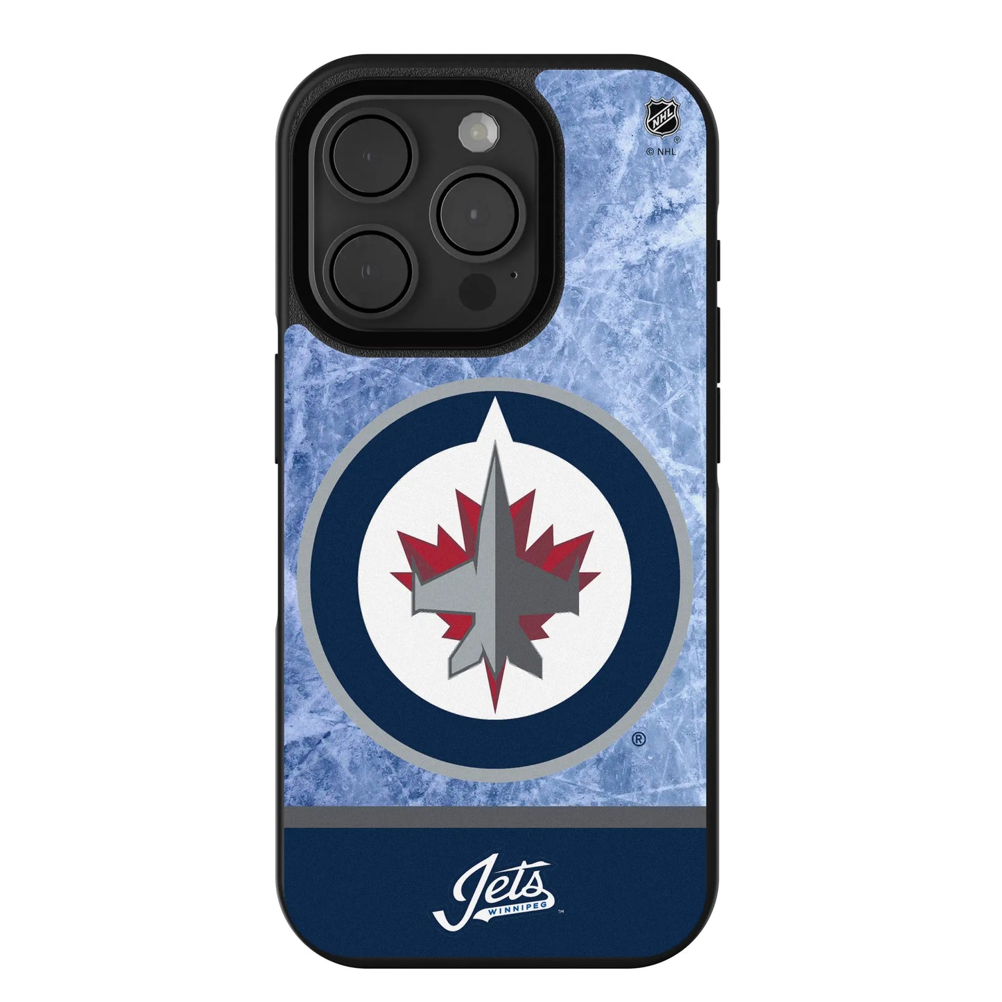 Winnipeg Jets Ice Wordmark Bump Phone Case for Apple iPhone