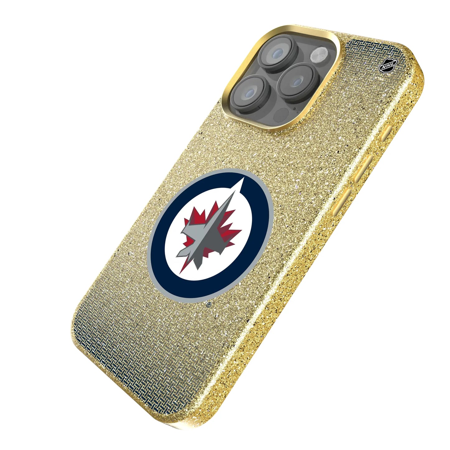 Winnipeg Jets Linen Bling Phone Case for Apple iPhone