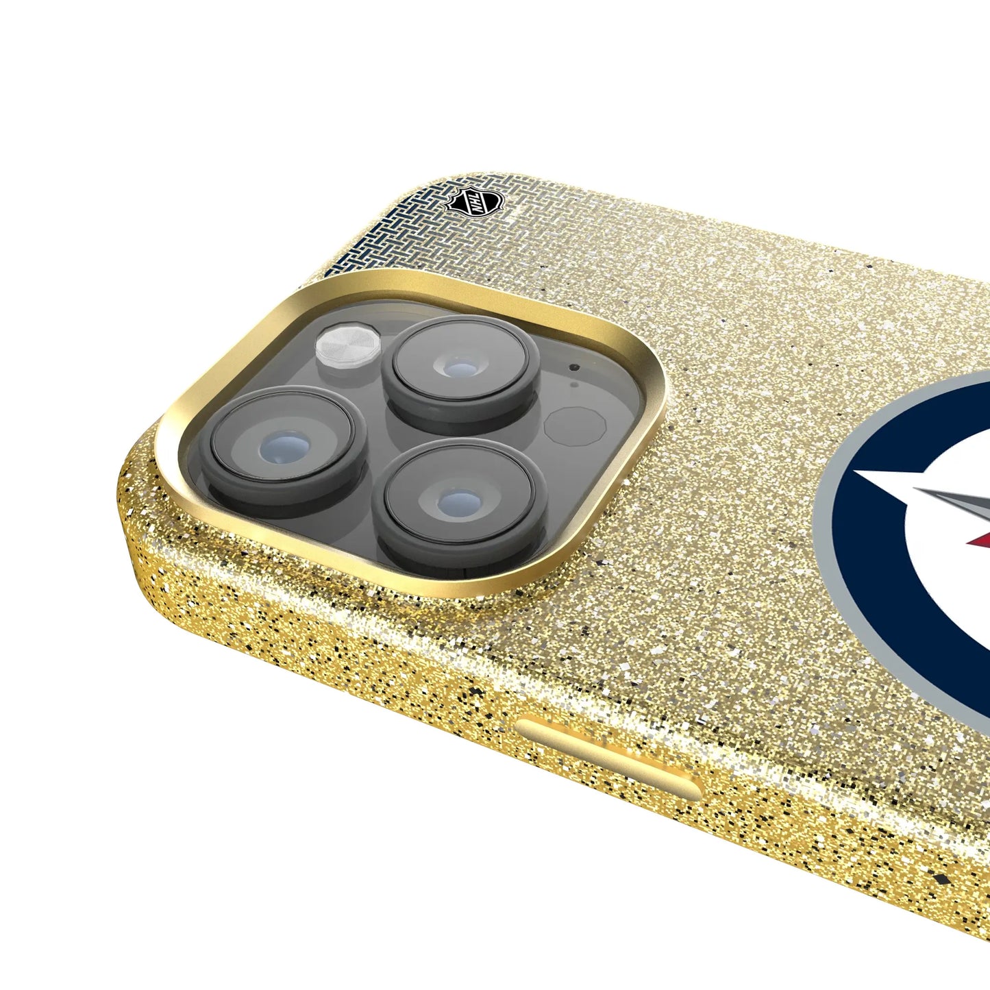 Winnipeg Jets Linen Bling Phone Case for Apple iPhone