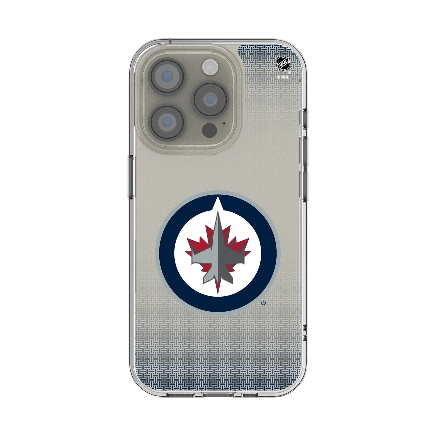Winnipeg Jets Linen Clear Phone Case for Apple iPhone