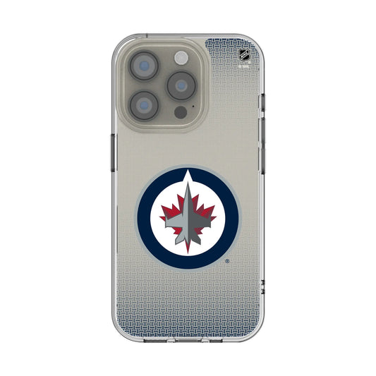 Winnipeg Jets Linen Clear Phone Case for Apple iPhone