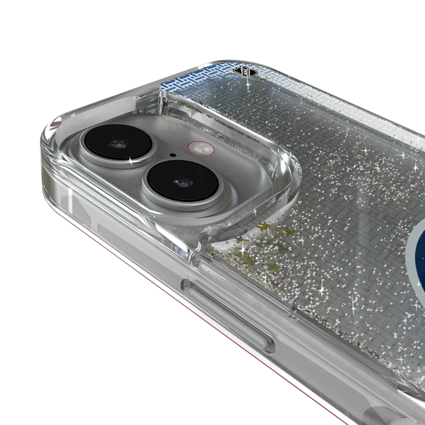 Winnipeg Jets Linen Glitter Phone Case for Apple iPhone