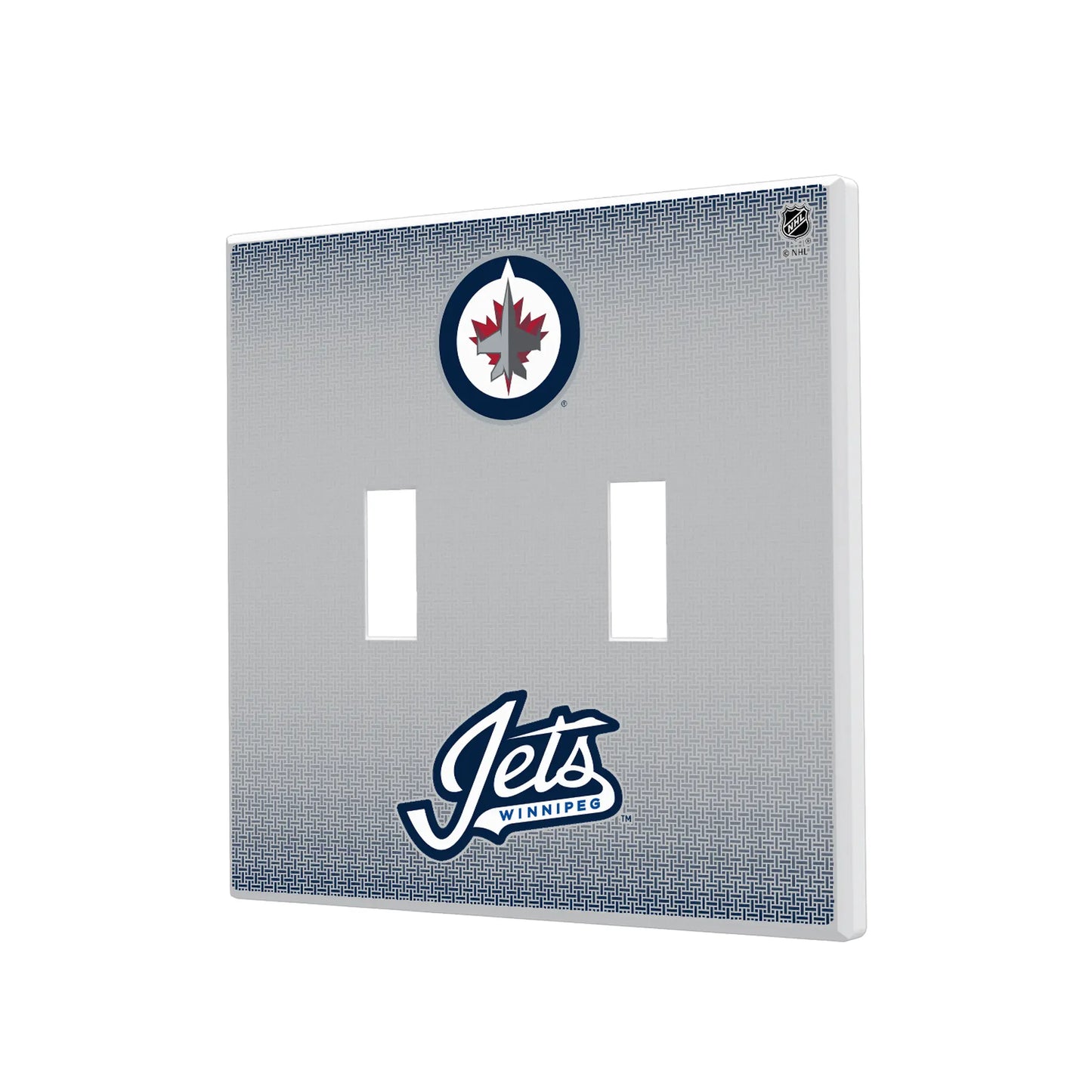 Winnipeg Jets Linen Hidden-Screw Light Switch Plate
