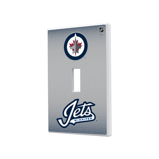 Winnipeg Jets Linen Hidden-Screw Light Switch Plate