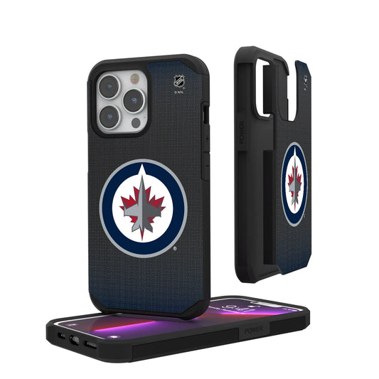 Winnipeg Jets Linen Rugged Phone Case for Apple iPhone