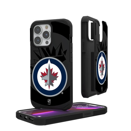 Winnipeg Jets Monocolor Tilt Rugged Phone Case for Apple iPhone