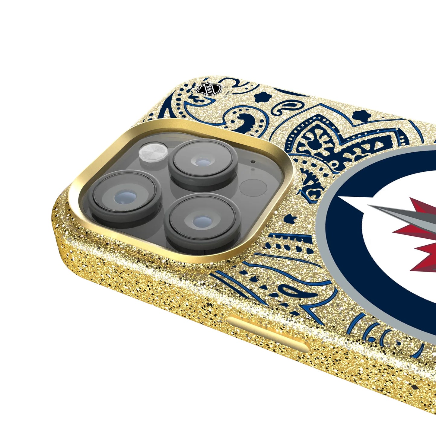 Winnipeg Jets Paisley Bling Phone Case for Apple iPhone
