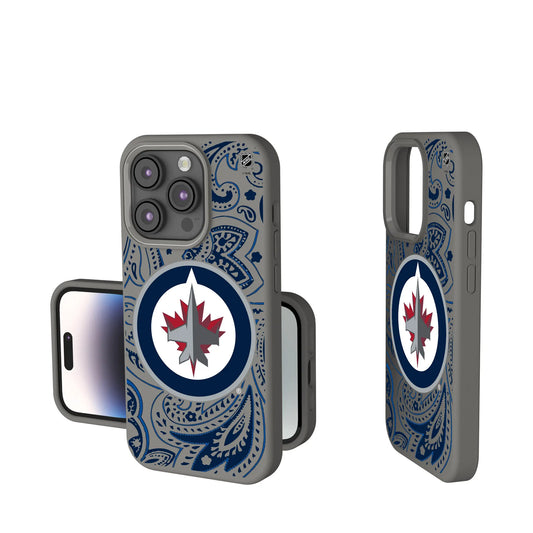 Winnipeg Jets Paisley Soft Touch Phone Case for Apple iPhone