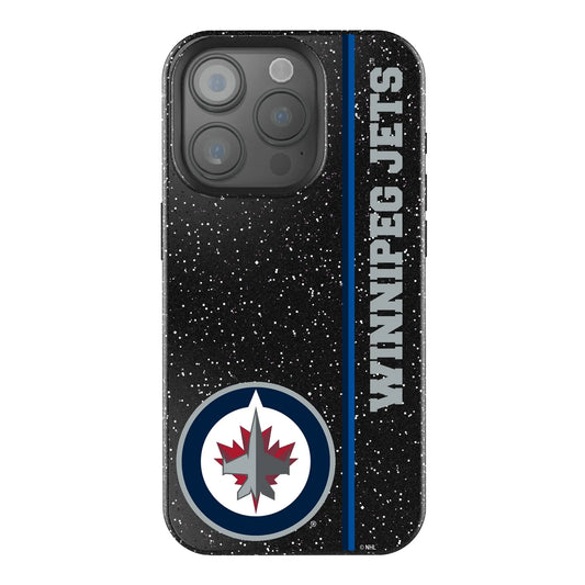 Winnipeg Jets Sidebar Black Bling Phone Case for Apple iPhone