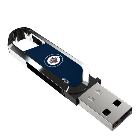 Winnipeg Jets Solid USB 64GB Clip Style Flash Drive