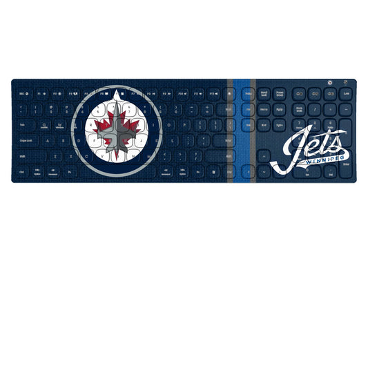 Winnipeg Jets Stripe Curved Wireless Keyboard