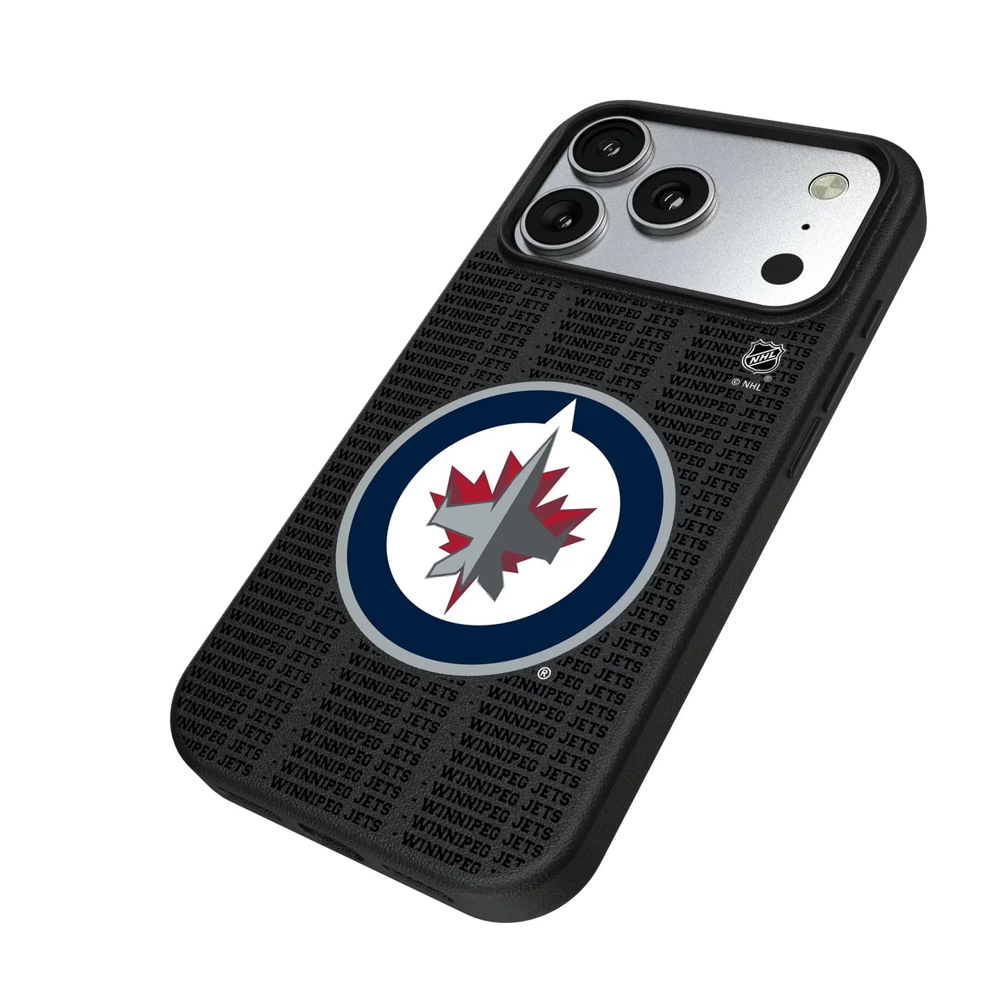 Winnipeg Jets Text Backdrop MagSafe Compatible Phone Case for Apple iPhone