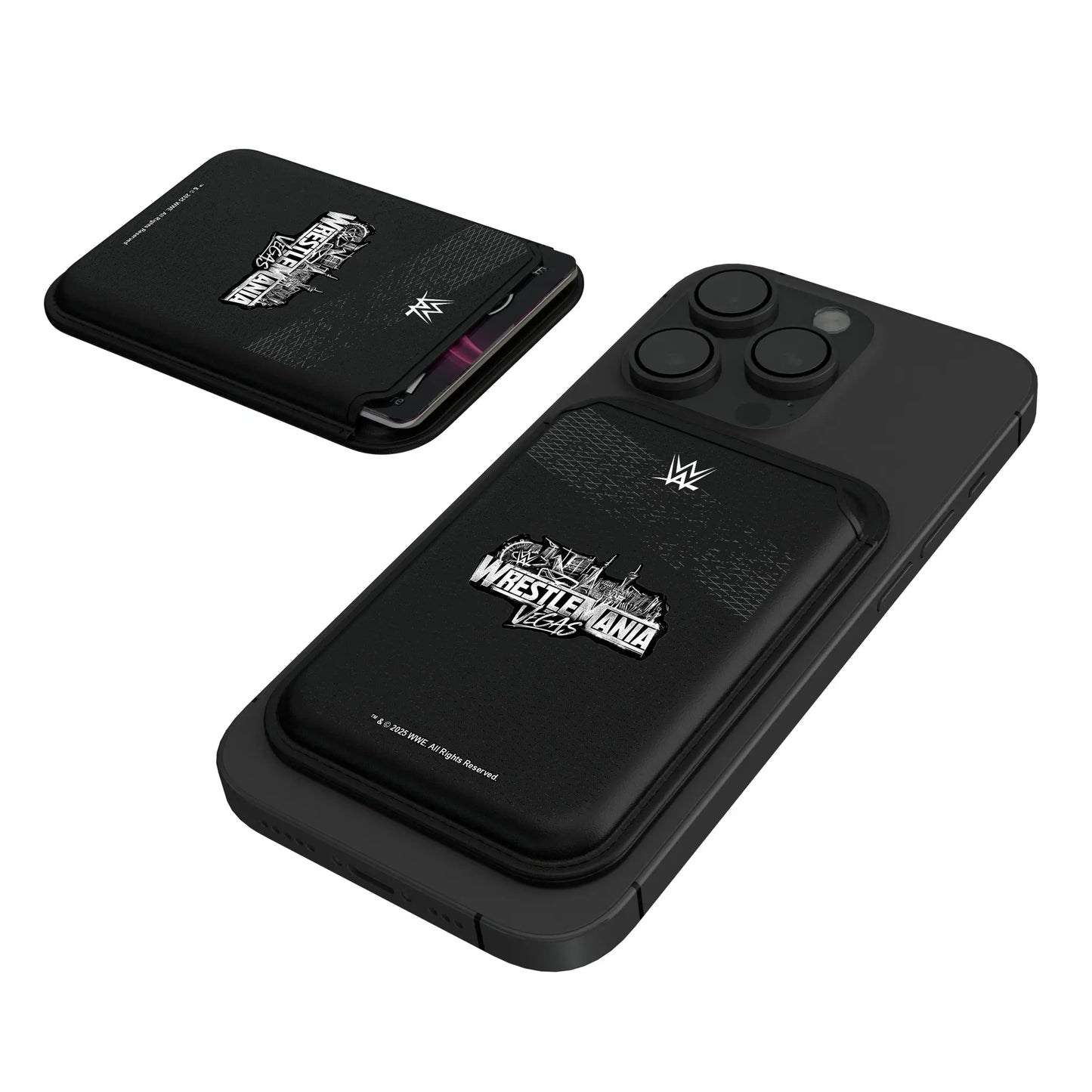 WrestleMania 42 Steel Black Magnetic Credit Card Wallet